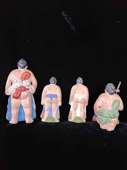 Amazon | 『土人形 力士』 4点 大関 横綱 相撲 伝統工芸品 伝統